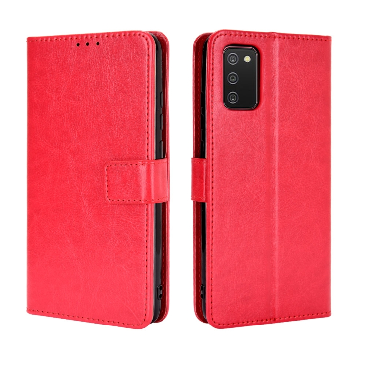 9D SKLO + PÚZDRO 2v1 pre SAMSUNG GALAXY A03s - Knižkové Solid červené