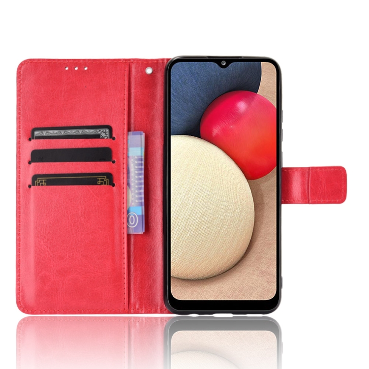 9D SKLO + PÚZDRO 2v1 pre SAMSUNG GALAXY A03s - Knižkové Solid červené