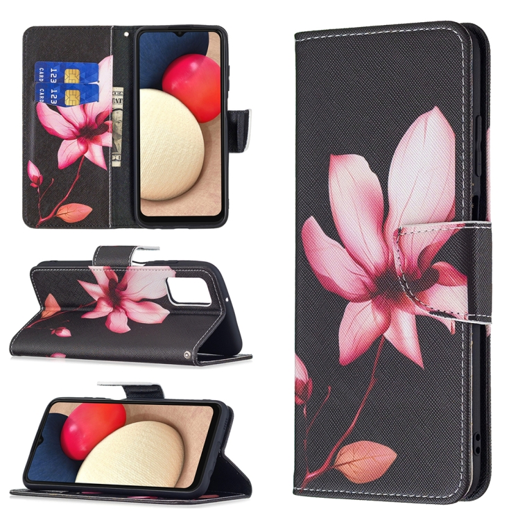 9D SKLO + PÚZDRO 2v1 pre SAMSUNG GALAXY A03s - Knižkové Fancy Lotus
