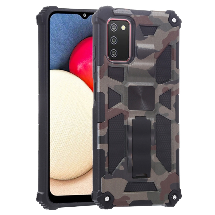 9D SKLO + PÚZDRO 2v1 pre SAMSUNG GALAXY A03s - Camouflage Armor