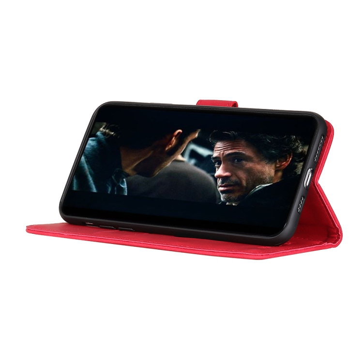 9D SKLO + PÚZDRO pre Motorola Moto E7 Power - Peňaženkové puzdro retro červené