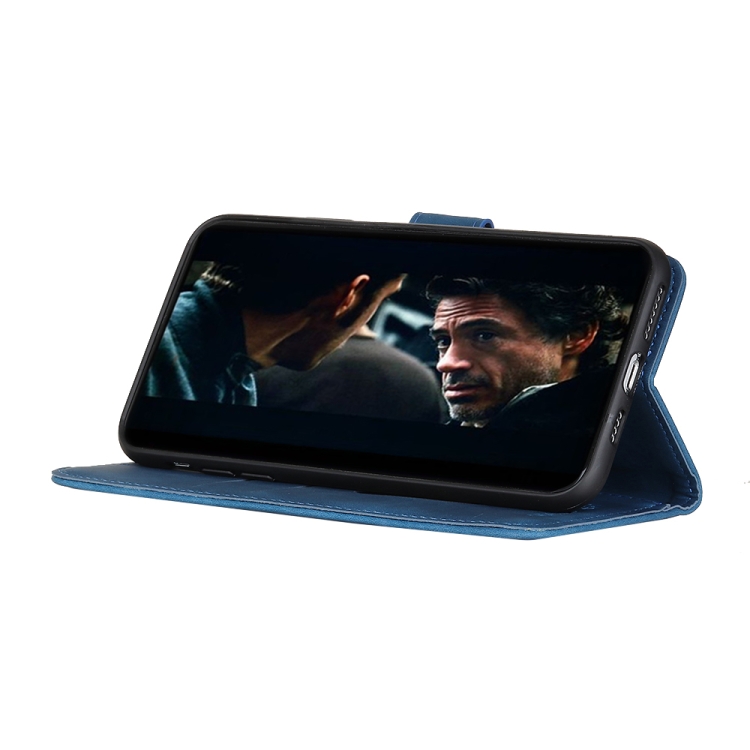 9D SKLO + PÚZDRO pre Motorola Moto E7 Power - Peňaženkové puzdro retro modré