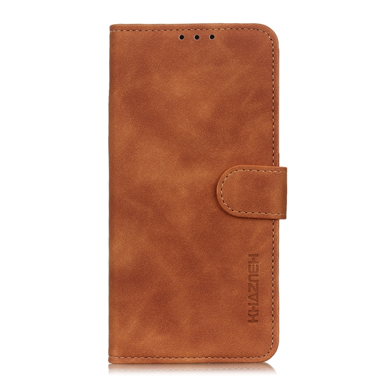 Peňaženkové puzdro retro pre Motorola Moto E7 Power - hnedé