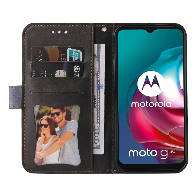 9D SKLO + PÚZDRO 2v1 pre Motorola Moto G10 / G20 / G30 - Knižkové Business sivé