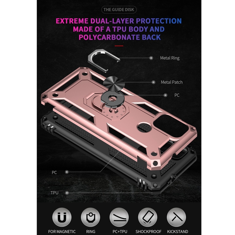 9D SKLO + PUZDRO 2v1 pre Motorola Moto G10 / G20 / G30 - Ring Armor ružové