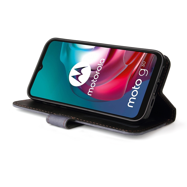 Knižkové puzdro Business pre Motorola Moto G10 / G20 / G30 - sivé