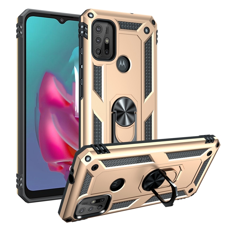 Tvrdený kryt pre Motorola Moto G10 / G20 / G30 - Ring Armor zlatý