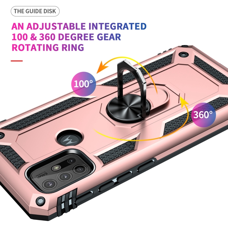 Tvrdený kryt pre Motorola Moto G10 / G20 / G30 - Ring Armor ružový