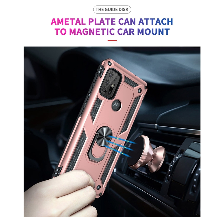 Tvrdený kryt pre Motorola Moto G10 / G20 / G30 - Ring Armor ružový