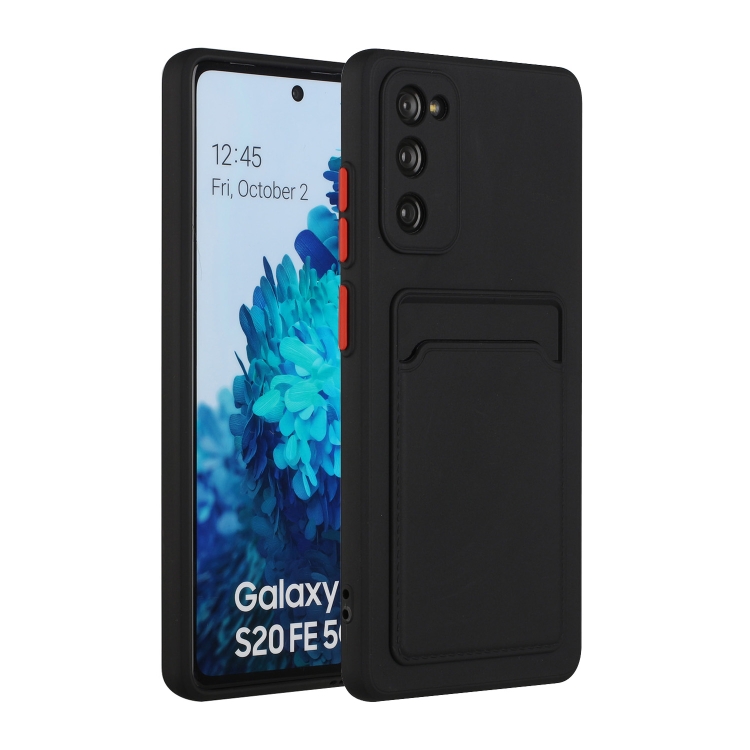 9D SKLO + PÚZDRO 2v1 pre Samsung Galaxy S20 FE - Silikónové CARD čierne