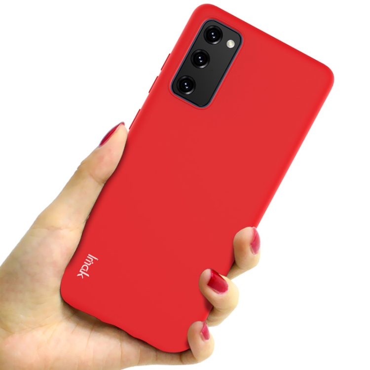 9D SKLO + PÚZDRO 2v1 pre Samsung Galaxy S20 FE - Silikónové červené
