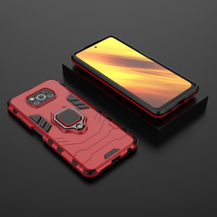 Tvrdené puzdro na Xiaomi Poco X3 NFC / X3 Pro - Ring Armor červené