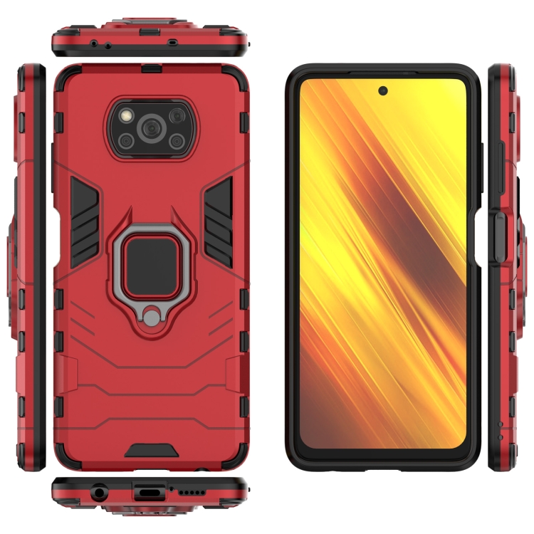 Tvrdené puzdro na Xiaomi Poco X3 NFC / X3 Pro - Ring Armor červené