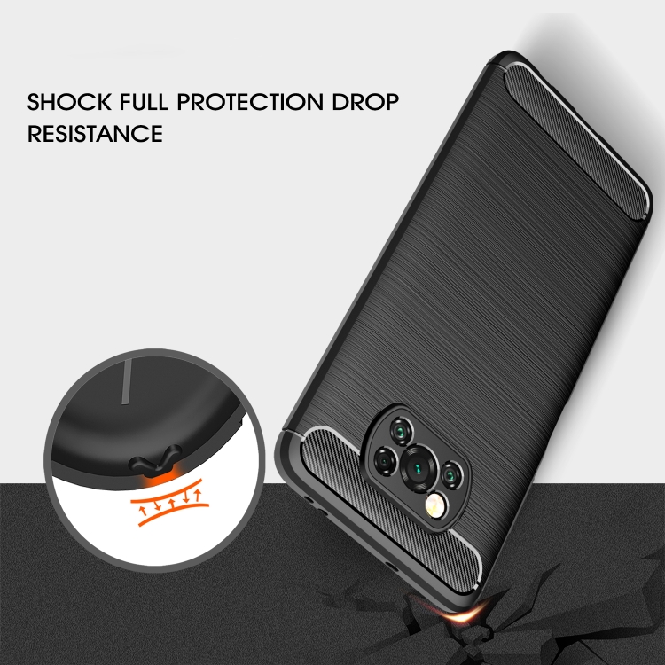 Silikónové puzdro na Xiaomi Poco X3 NFC / X3 Pro - carbon čierne