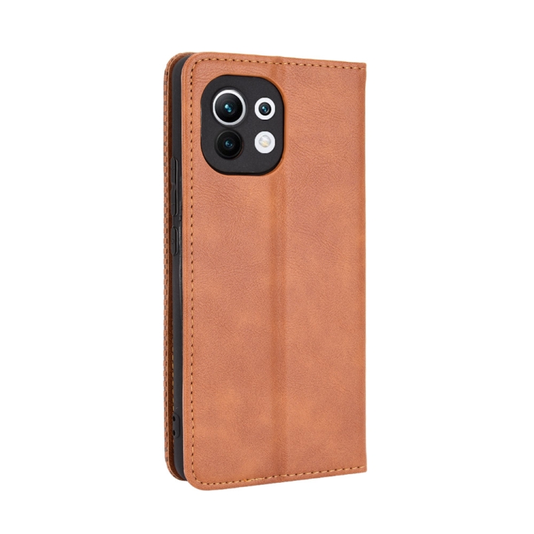 KERAMICKÁ FÓLIA + PUZDRO pre Xiaomi Mi 11 - Knižkové Retro hnedé
