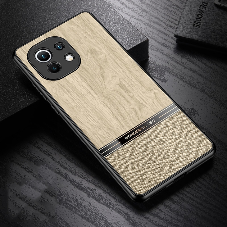Tvrdené puzdro pre Xiaomi Mi 11 - Wood hnedé