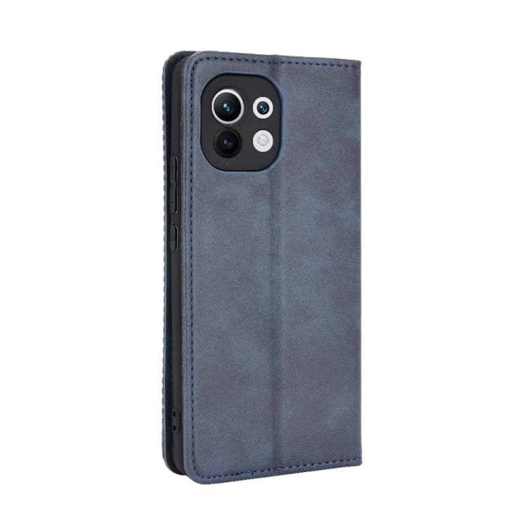 Knižkové puzdro Retro pre Xiaomi Mi 11  - modré