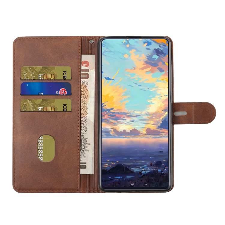 Knižkové puzdro Solid pre Xiaomi Mi 11 - hnedé