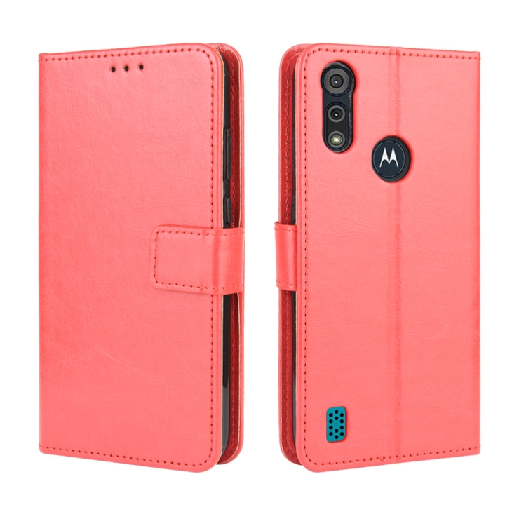9D SKLO + PUZDRO 2v1 pre Motorola Moto E6i / E6s - Knižkové Solid červené