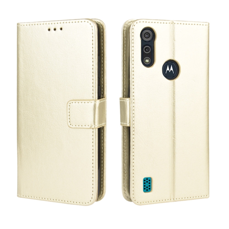 9D SKLO + PUZDRO 2v1 pre Motorola Moto E6i / E6s - Knižkové Solid zlaté