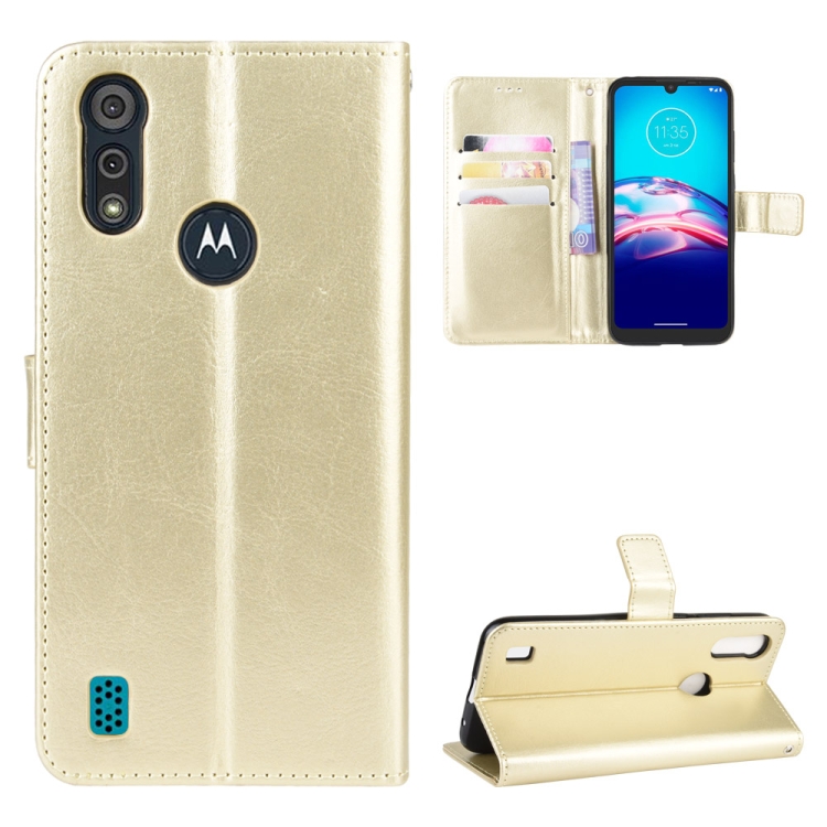 9D SKLO + PUZDRO 2v1 pre Motorola Moto E6i / E6s - Knižkové Solid zlaté