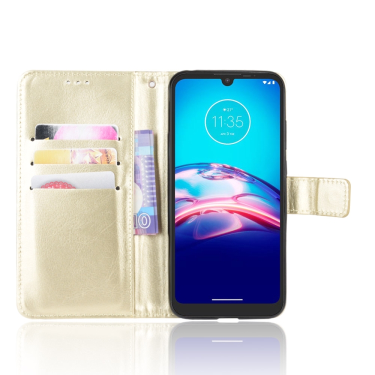 9D SKLO + PUZDRO 2v1 pre Motorola Moto E6i / E6s - Knižkové Solid zlaté