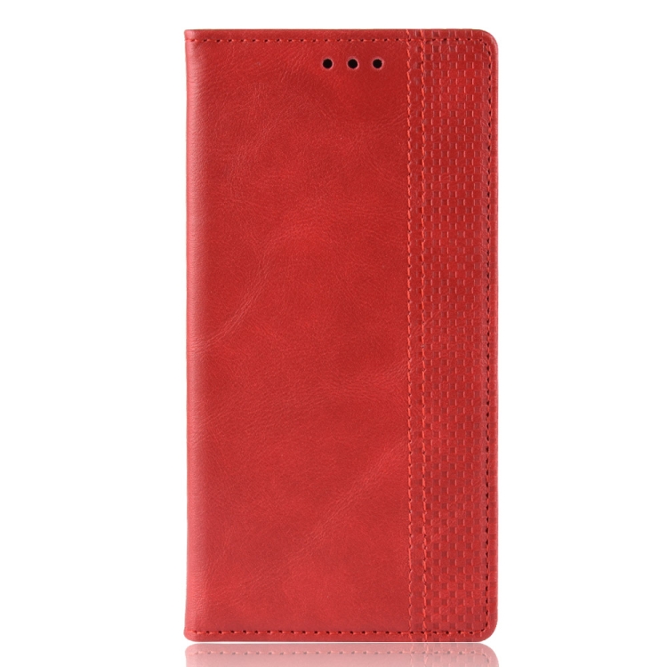 9D SKLO + PUZDRO 2v1 pre Motorola Moto E6i / E6s - Knižkové Retro červené