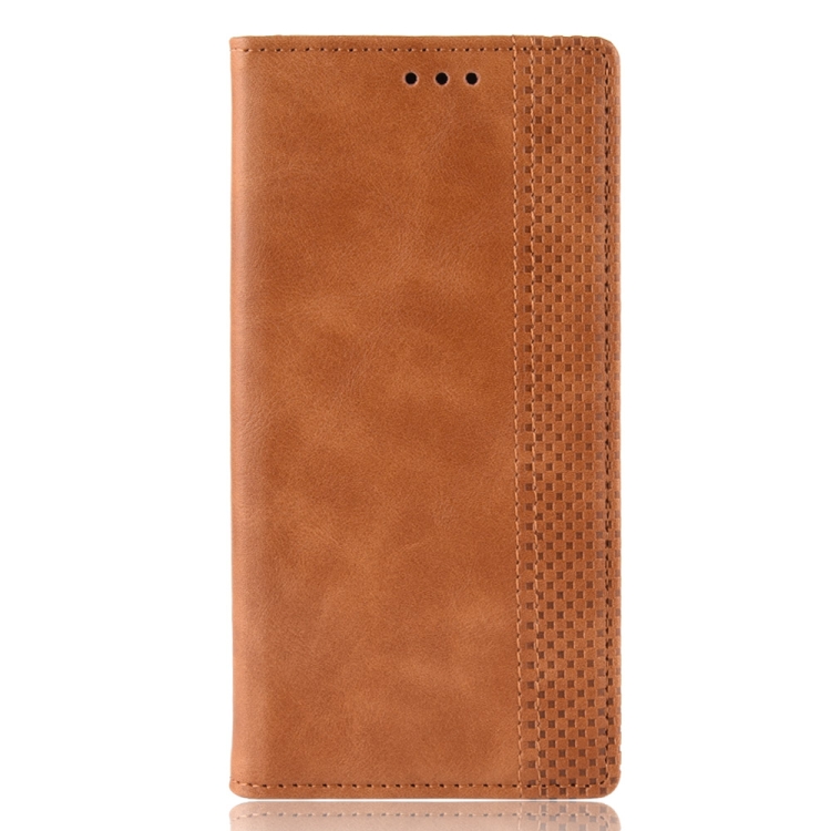 9D SKLO + PUZDRO 2v1 pre Motorola Moto E6i / E6s - Knižkové Retro hnedé