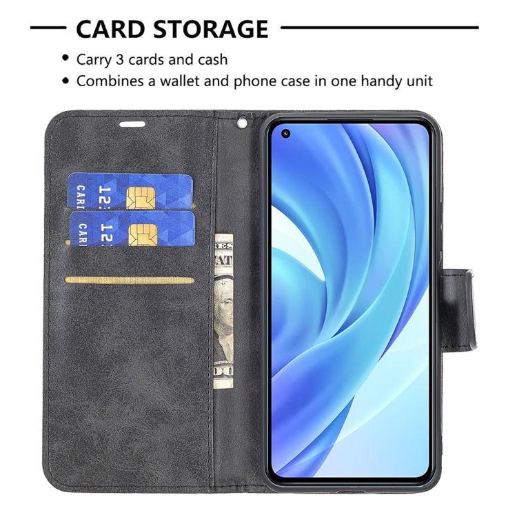9D SKLO + PUZDRO 2v1 pre Xiaomi Mi 11 Lite 4G / 5G - Knižkové Lambskin čierne
