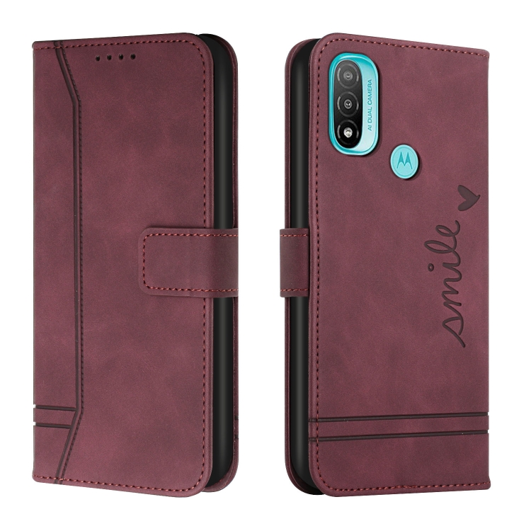 Knižkové puzdro Smile pre Motorola Moto E20 / E30 / E40 - bordové