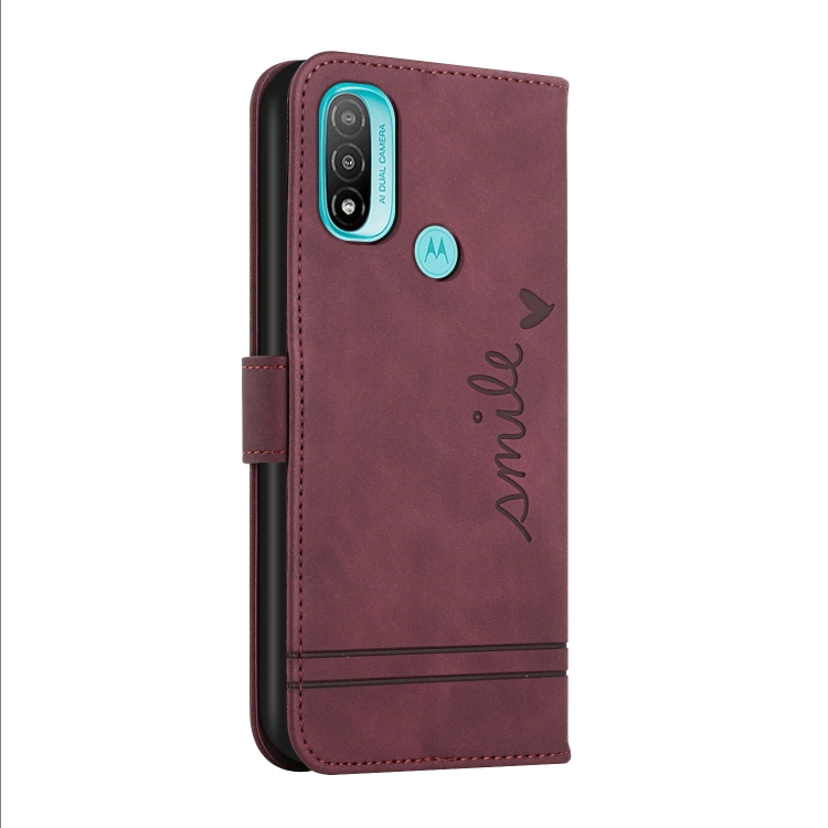Knižkové puzdro Smile pre Motorola Moto E20 / E30 / E40 - bordové