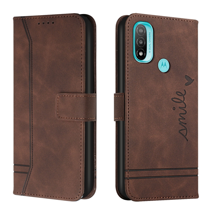 Knižkové puzdro Smile pre Motorola Moto E20 / E30 / E40 - hnedé