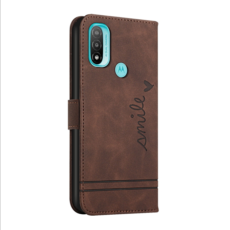 Knižkové puzdro Smile pre Motorola Moto E20 / E30 / E40 - hnedé