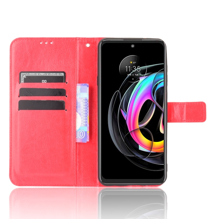 9D SKLO + PÚZDRO 2v1 pre Motorola Moto Edge 20 Lite - Solid červené