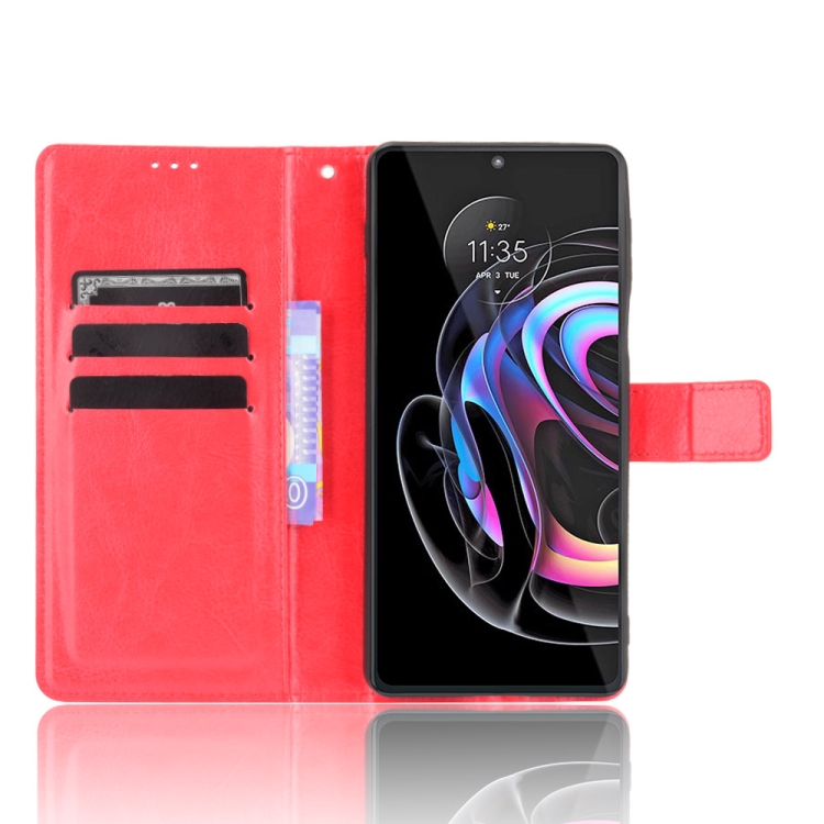 Knižkové puzdro pre Motorola Moto Edge 20 Pro - Solid červené
