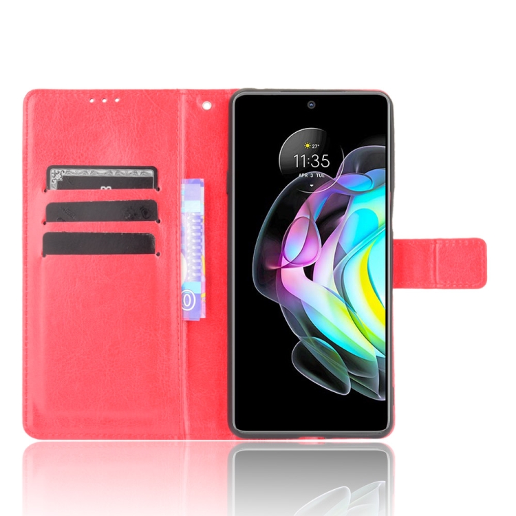 9D SKLO + PÚZDRO 2v1 pre Motorola Moto Edge 20 - Solid červené