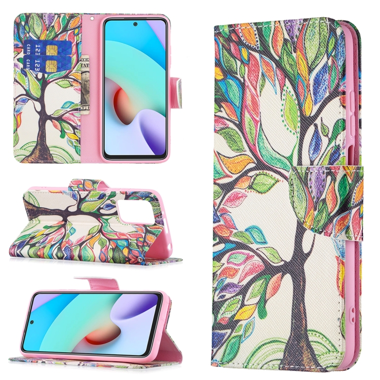 9D SKLO + PÚZDRO 2v1 pre Xiaomi Redmi 10 / Redmi 10 2022 - Knižkové Tree Life