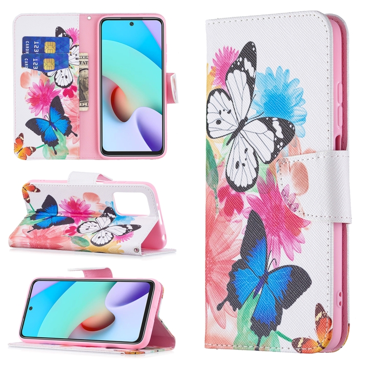9D SKLO + PÚZDRO 2v1 pre Xiaomi Redmi 10 / Redmi 10 2022 - Knižkové Butterflies