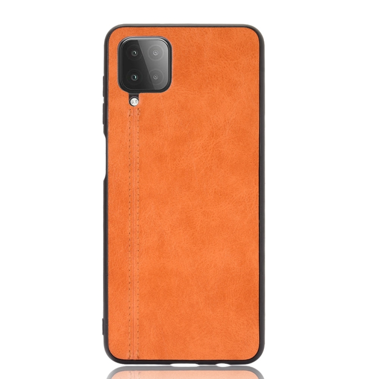9D SKLO + PUZDRO 2v1 pre Samsung Galaxy A12 - Sewing hnedé