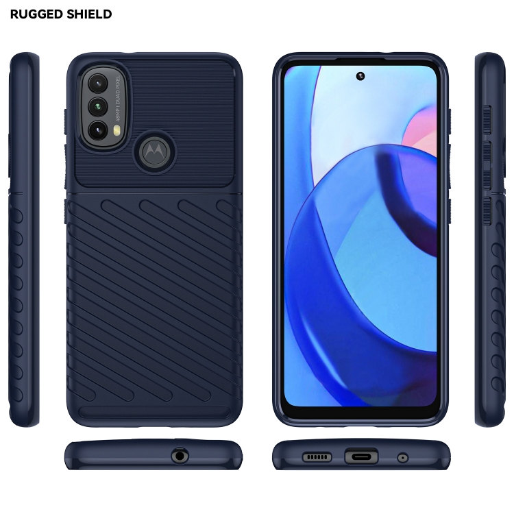 9D SKLO + PUZDRO 2v1 pre Motorola Moto E20 / E30 / E40 - Thunder modré