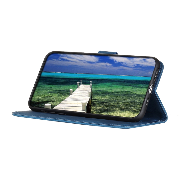 9D SKLO + PUZDRO 2v1 pre Motorola Moto E20 / E30 / E40 - Knižkové KHAZNEH modré