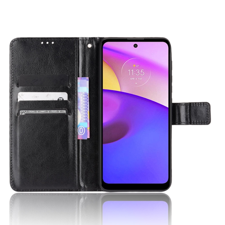 9D SKLO + PUZDRO 2v1 pre Motorola Moto E20 / E30 / E40 - Knižkové Solid čierne