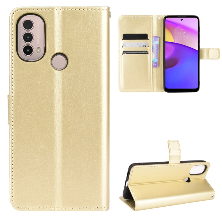9D SKLO + PUZDRO 2v1 pre Motorola Moto E20 / E30 / E40 - Knižkové Solid zlaté