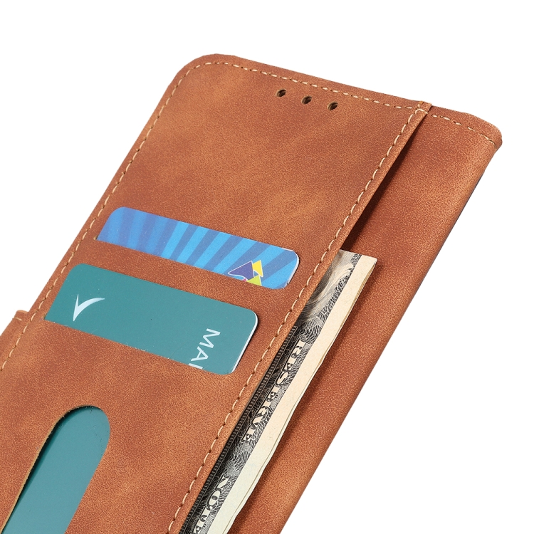 Knižkové puzdro pre Motorola Moto E20 / E30 / E40 - KHAZNEH hnedé