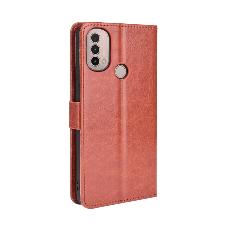 Knižkové puzdro pre Motorola Moto E20 / E30 / E40 - Solid hnedé
