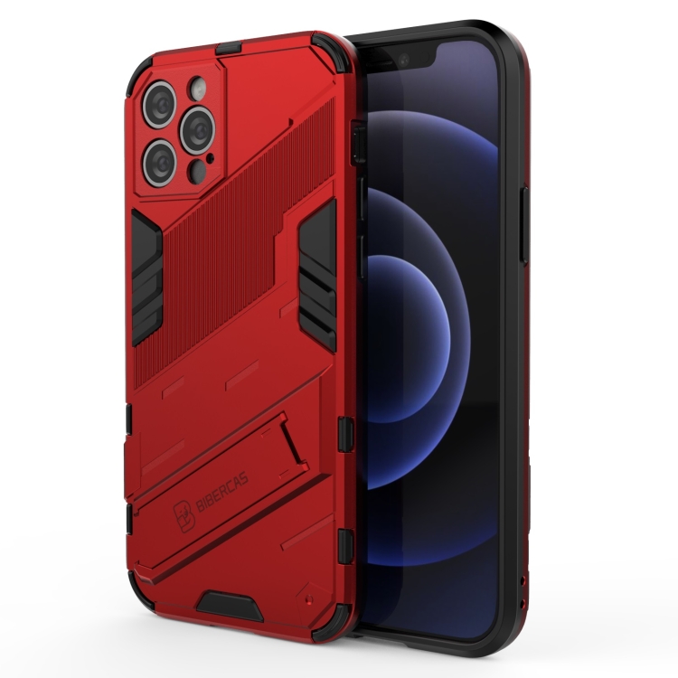 Tvrdené púzdro na Apple iPhone 12 / 12 Pro - Invisible červené