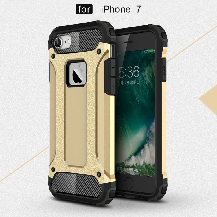 SKLO + PUZDRO 2v1 pre iPhone 7, 8, SE 2 - Armor zlaté