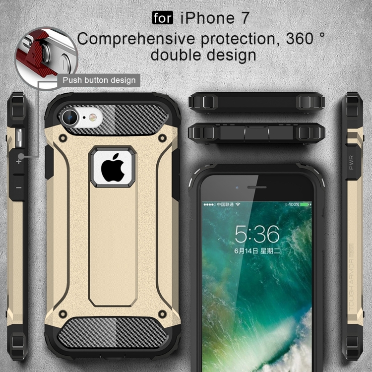 Tvrdený kryt na Apple iPhone 7 / 8 / SE2 - Armor zlatý