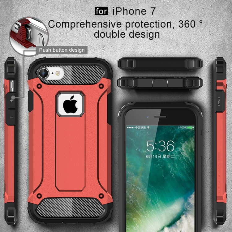 Tvrdený kryt na Apple iPhone 7 / 8 / SE2 - Armor červené