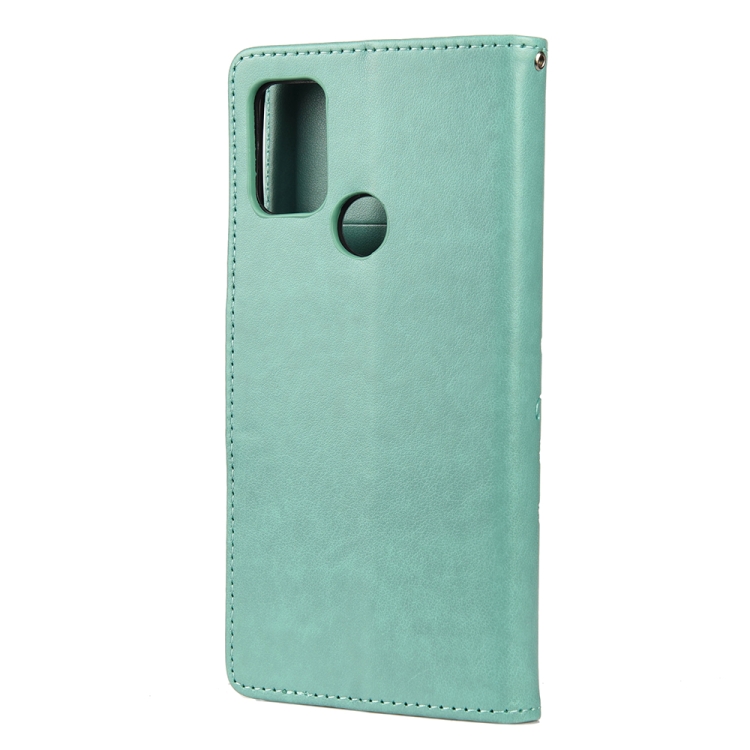 9D SKLO + PUZDRO pre Motorola Moto G10 / G20 / G30 - Knižkové Butterfly zelené